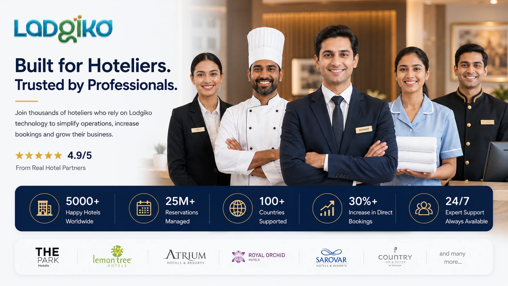 Built for Hoteliers - Trusted by Professionals - Lodgiko